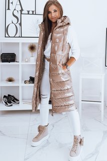 Dámská prošívaná vesta GANTINI Barva kamelová DSTREET TY2021