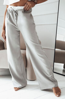 Dámské kalhoty casual THAMI Barva světle šedá DSTREET UY1846