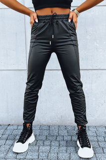 Dámské kalhoty voskované EBONY NIGHT Barva černá DSTREET UY1636