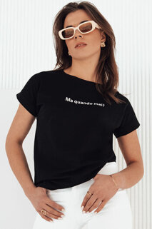 Dámské tričko s potiskem SENIORITA Barva černá DSTREET RY2317