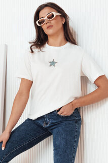 Dámské tričko v proužky STAR POWDER Barva Ecru DSTREET RY2257