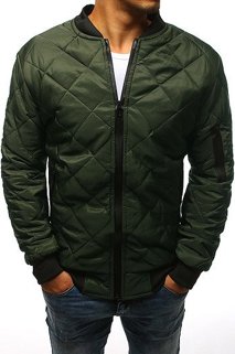 Pánská bunda prošívaná bomber jacket zelená Dstreet TX2216