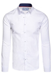 Pánská košile s dlouhým rukávem Barva Bílý DSTREET DX2544