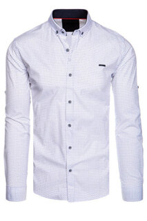 Pánská košile s dlouhým rukávem Barva Bílý DSTREET DX2558