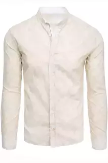 Pánská košile s dlouhým rukávem Barva béžová DSTREET DX2306