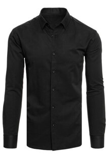Pánská košile s dlouhým rukávem Barva černá DSTREET DX2494