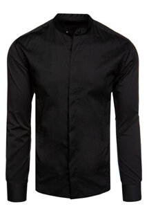 Pánská košile s dlouhým rukávem Barva černá DSTREET DX2522