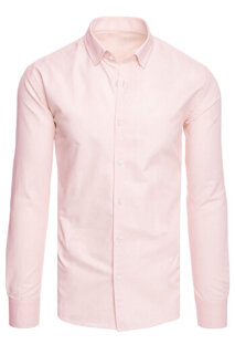 Pánská košile s dlouhým rukávem Barva růžová DSTREET DX2516