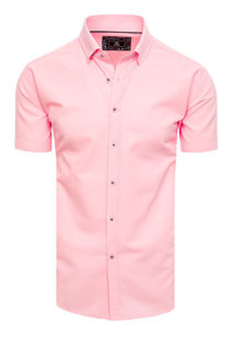 Pánská košile s krátkým rukávem Barva růžová DSTREET KX0994