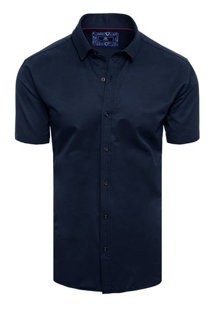 Pánská košile s krátkým rukávem Barva tmavě modrá DSTREET KX0984