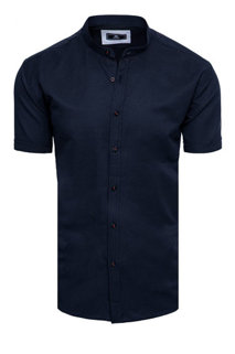 Pánská košile s krátkým rukávem Barva tmavě modrá DSTREET KX0996