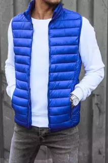 Pánská prošívaná vesta Barva modrá DSTREET TX4318