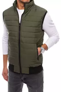 Pánská prošívaná vesta zelená Dstreet TX4019