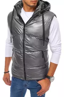 Pánská vesta stříbrná Dstreet TX3918