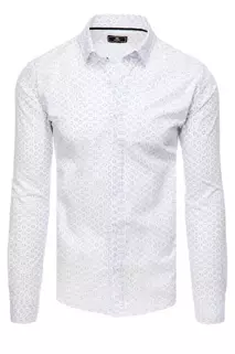 Pánská vzorovaná košile Barva Bílý DSTREET DX2438