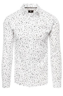Pánská vzorovaná košile Barva Bílý DSTREET DX2439