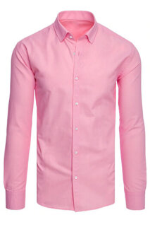 Pánská vzorovaná košile Barva růžová DSTREET DX2493