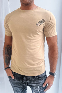 Pánské hladké tričko Barva béžová DSTREET RX5292