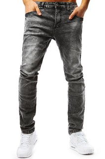 Pánské kalhoty džínové tmavě šedé Dstreet UX2669
