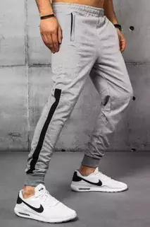 Pánské teplákové kalhoty světle šedé Dstreet UX3236