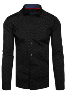 Pánské tričko s dlouhým rukávem Barva černá DSTREET DX2529