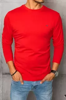 Pánské tričko s dlouhým rukávem Barva červená DSTREET LX0534
