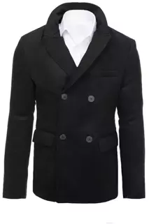 Pánský dvouřadý kabát Barva černá DSTREET CX0433