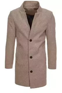 Pánský jednořadý kabát hnědý Dstreet CX0442