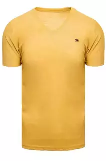 Žluté pánské tričko bez potisku Dstreet RX4998