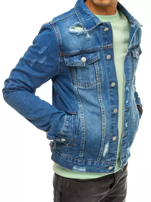 Pánská bunda džínová modrá Dstreet TX3633