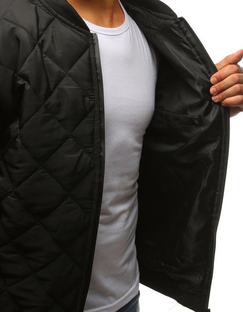 Pánská bunda prošívaná bomber jacket černá Dstreet TX2215