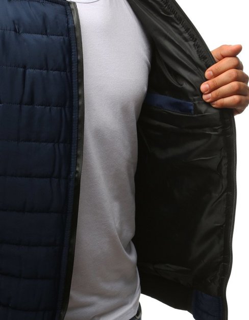 Pánská bunda prošívaná bomber jacket tmavě modrá Dstreet TX2205