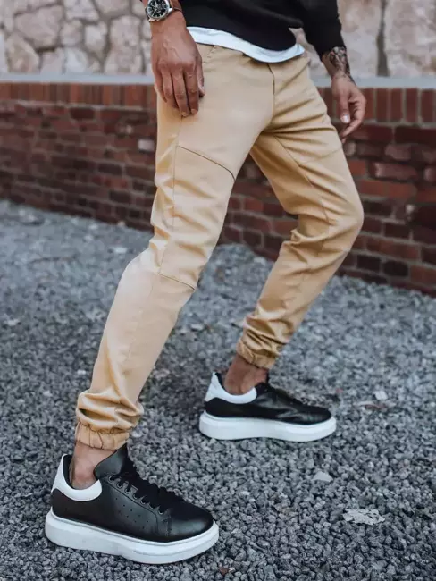 Pánské kalhoty béžové Dstreet UX3301