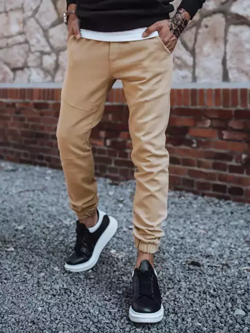 Pánské kalhoty béžové Dstreet UX3301