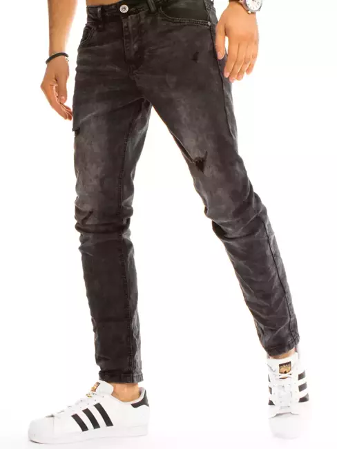 Pánské kalhoty džínové černé Dstreet UX3211