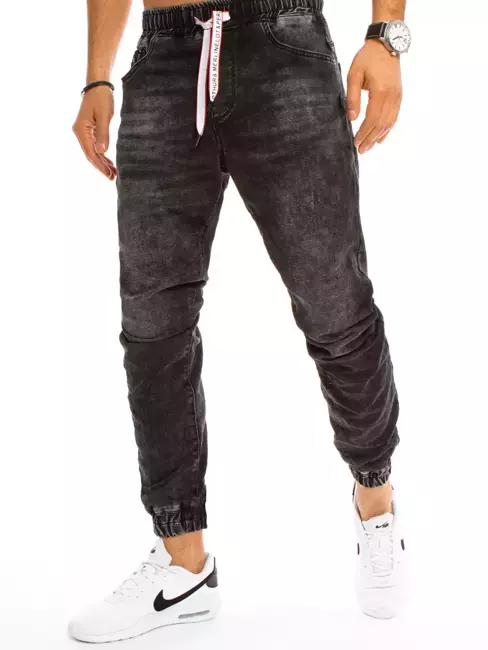Pánské kalhoty džínové černé Dstreet UX3226