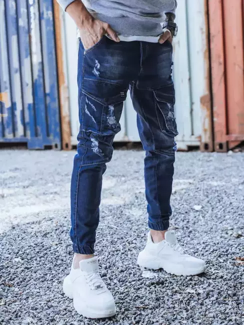 Pánské kalhoty modré Dstreet UX3284