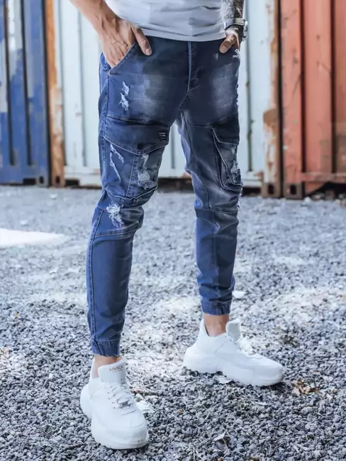 Pánské kalhoty modré Dstreet UX3285