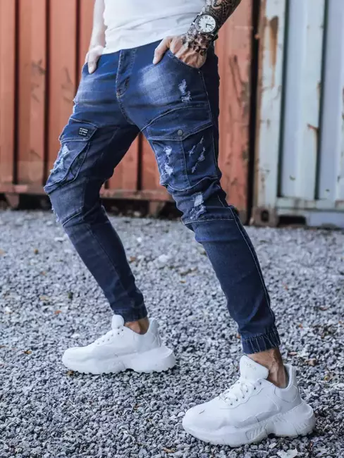 Pánské kalhoty modré Dstreet UX3286