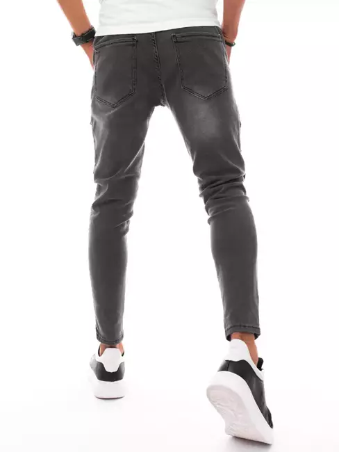Pánské nákladní kalhoty džínové černé Dstreet UX3291