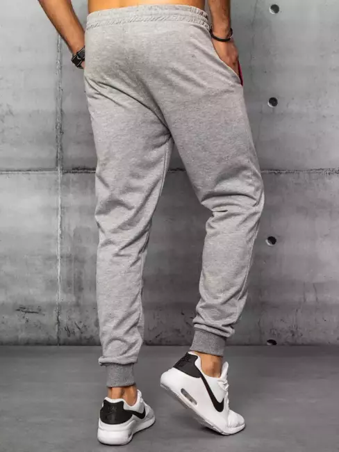 Pánské teplákové kalhoty světle šedé Dstreet UX3206