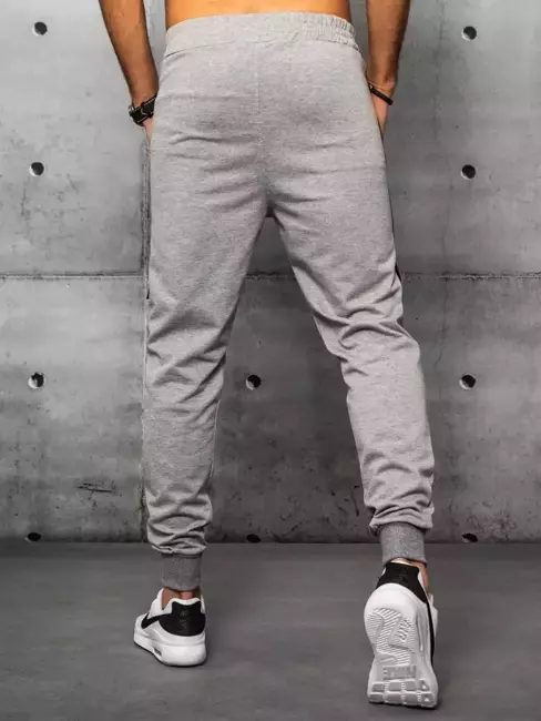 Pánské teplákové kalhoty světle šedé Dstreet UX3238
