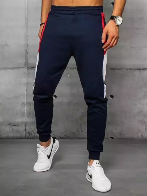 Pánské teplákové kalhoty tmavě modré Dstreet UX3203