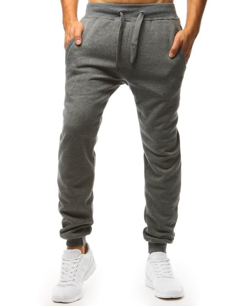Pánské teplákové kalhoty tmavě šedé Dstreet UX2872