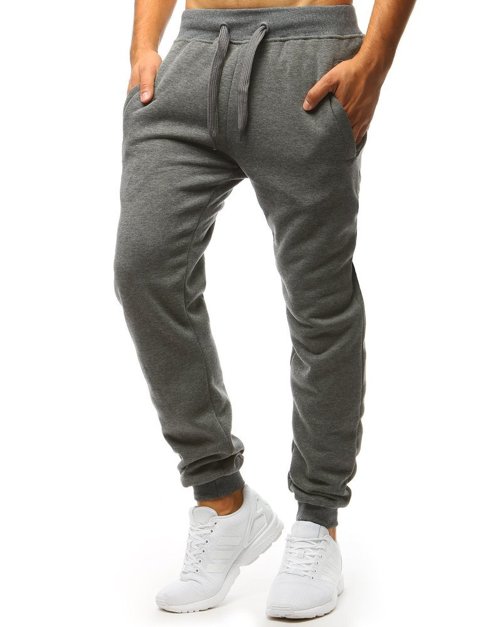 Pánské teplákové kalhoty tmavě šedé Dstreet UX2872
