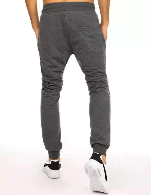 Pánské teplákové kalhoty tmavě šedé Dstreet UX2882
