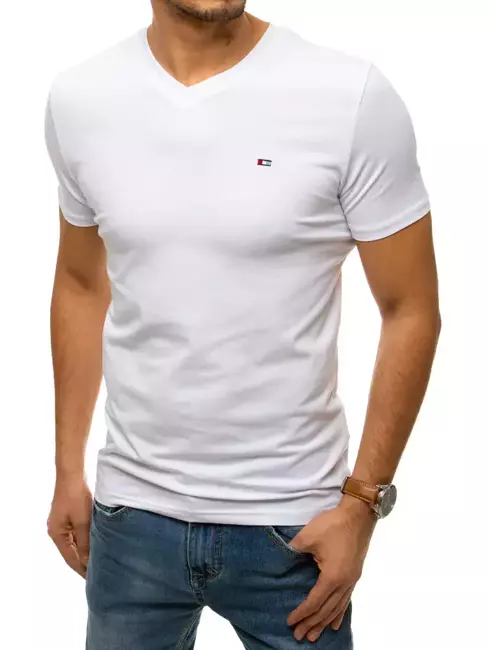 Pánské tričko bez potisku bílé Dstreet RX4462