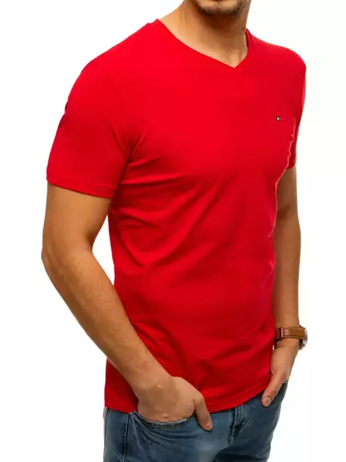 Pánské tričko bez potisku červené Dstreet RX4464