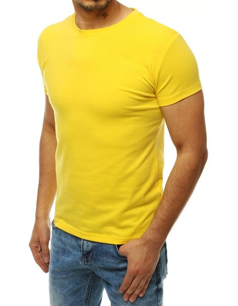 Pánské tričko bez potisku žluté Dstreet RX4194