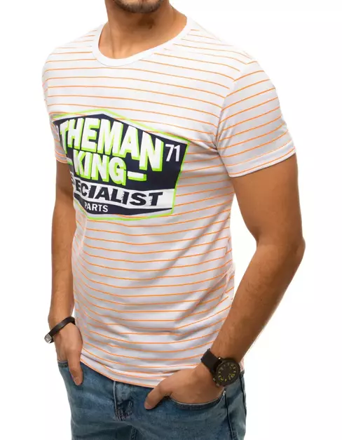 Pánské tričko s potiskem bílé Dstreet RX4397